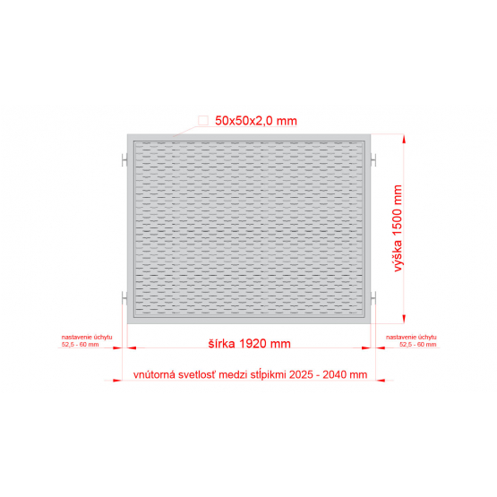 Plotové pole hliníkové 2000x1500mm ťahokov antr. - detail 5 - detail 5