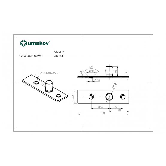 Tŕň na vrchný pánt - detail 2 - detail 2