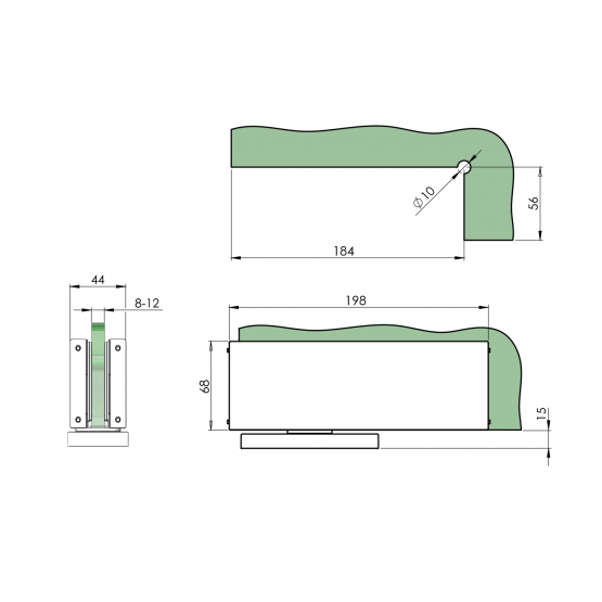 Hydraulicky samozatvárač AISI304 - detail 1 - detail 1