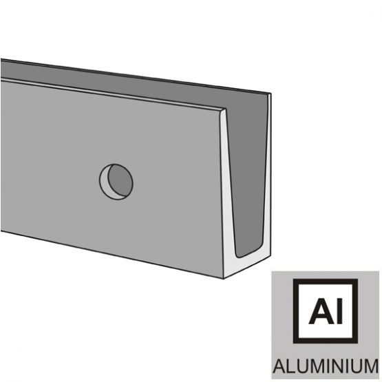 Celosklenené zábradlie-profil-bočné kotvenie - detail 1 - detail 1