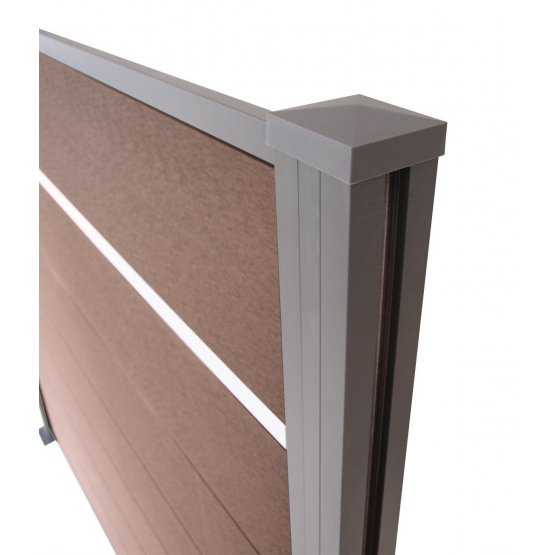 WPC plotový set so stĺpikom 1850mm KASANDRA hnedá - detail 4 - detail 4