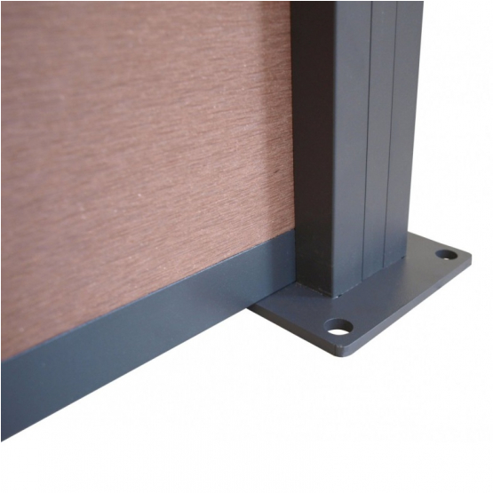 WPC plotový set so stĺpikom 1850mm KASANDRA hnedá HEXAGON - detail 1 - detail 1