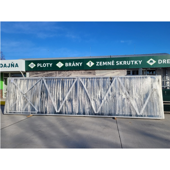 Posuvná samonosná brána INDUSTRY ZnPVC 6000x2000mm, antracit, ľavá - detail 3 - detail 3