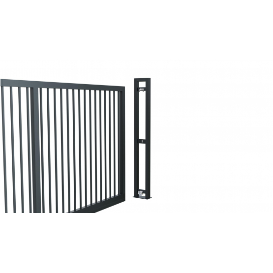 Posuvná samonosná brána INDUSTRY ZnPVC 6000x2000mm, antracit, ľavá - detail 4 - detail 4