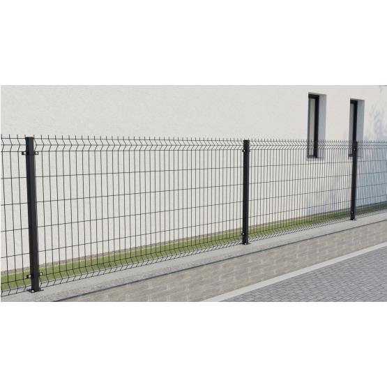 Zváraný plotový panel 3D ZnPVC 2500x1230x4mm čierna - detail 2 - detail 2