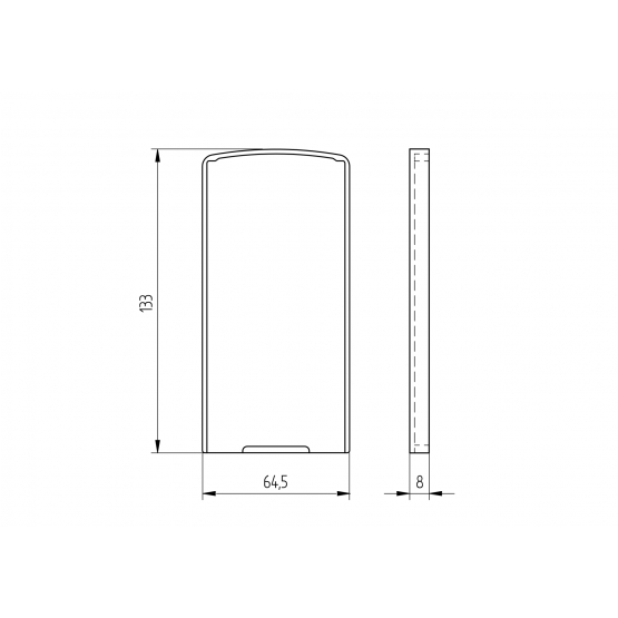 Záslepka pre profil AL/0008-S-E a AL/0009-S-E - detail 2 - detail 2
