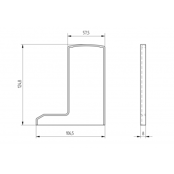 Záslepka pre profil AL/0006-ECO-S-E - detail 1 - detail 1