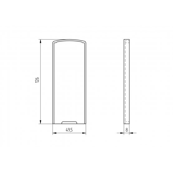 Záslepka pre profil AL/0004-S-VA-EXCLUSIV - detail 1 - detail 1