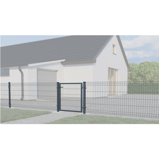 Bránka 1kr. SQUARE ZnPVC 1000x1000mm, antracit - detail 1 - detail 1