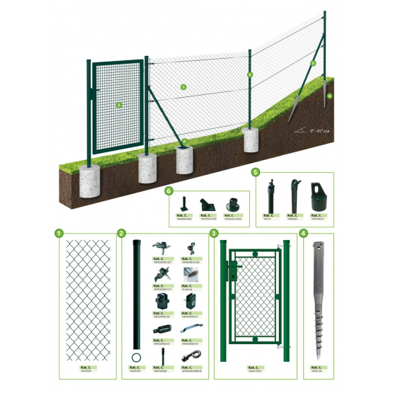 Štvorhranné pletivo ZnPVC 60x60mm 1,5mx25m zelená - detail 1 - detail 1
