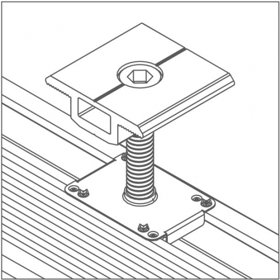 Stredová svorka 30-40mm rámu FV panela - detail 4 - detail 4