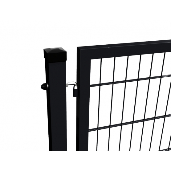 Bránka 1kr. 2D BOX ZnPVC 1000x1700mm RAL 9005 čierna matná - detail 3 - detail 3