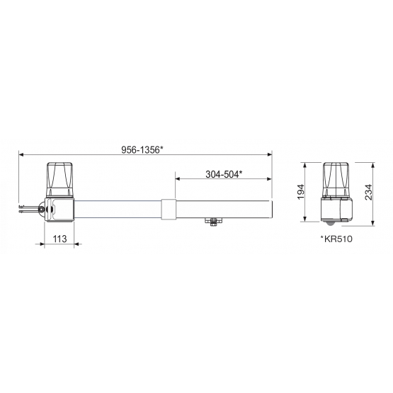 Came pohon pre dvojkrídlovú bránu, sada s fotobunkami - detail 3 - detail 3