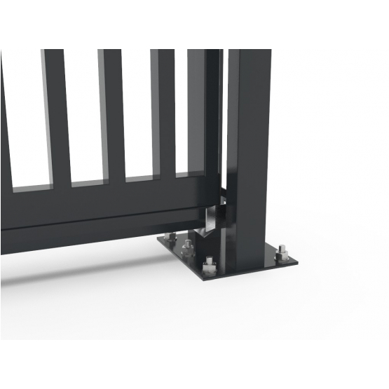 Posuvná samonosná brána INDUSTRY ZnPVC 4000x1800mm, antracit P/Ľ - detail 3 - detail 3