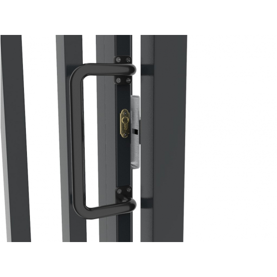 Posuvná samonosná brána INDUSTRY ZnPVC 4000x1500mm, antracit, P/Ľ - detail 2 - detail 2