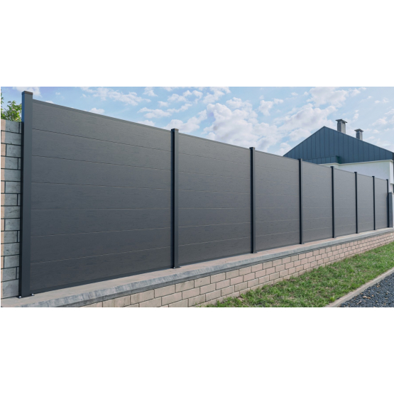 WPC plotová doska BIANKA 166x20x1830mm, sivá - detail 1 - detail 1