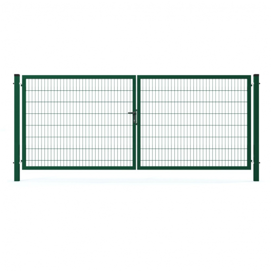 Brána 2kr. 2D BOX ZnPVC 4000x1800mm RAL6005 zelená - detail 1 - detail 1