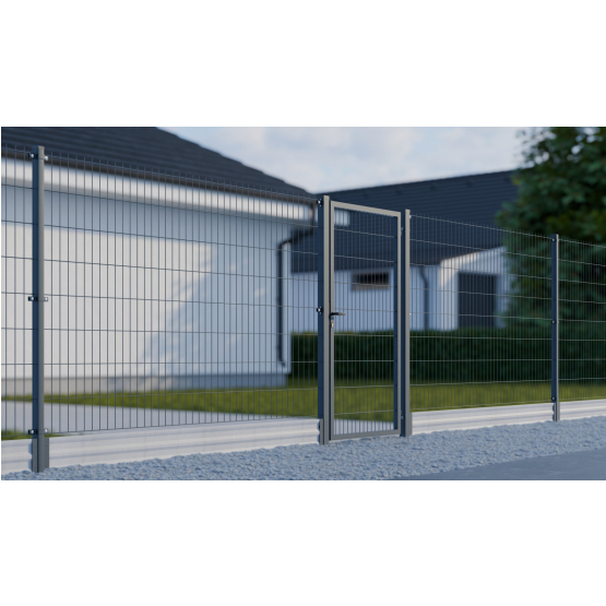 Bránka 1kr. 2D BOX ZnPVC 1000x1800mm RAL 7016 antracit - detail 5 - detail 5