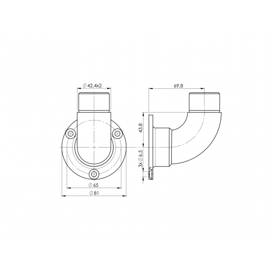 Držiak madla - kotvenie na stenu - detail 2 - detail 2