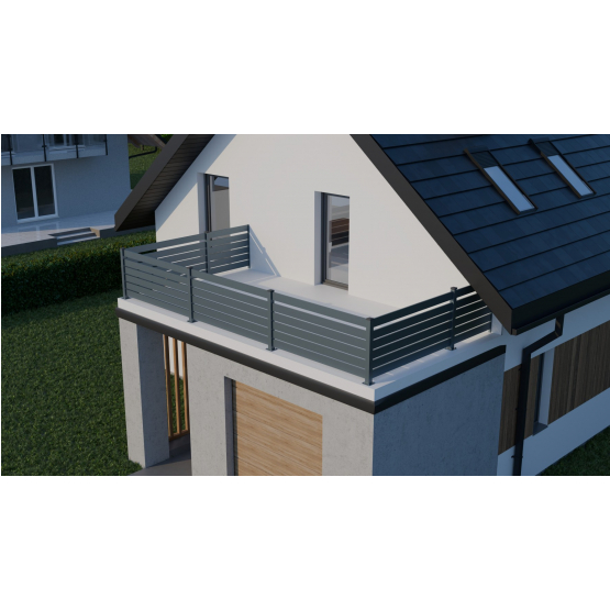 Hliníková lamela, profil 100x19,7x2000mm, antracit - detail 2 - detail 2