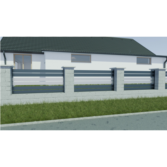 Hliníková lamela, profil 120x19,7x2000mm, sivá - detail 1 - detail 1