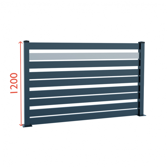 Modulárne Hliníkové oplotenie 1200mm TIA 100-A1S - detail 1 - detail 1