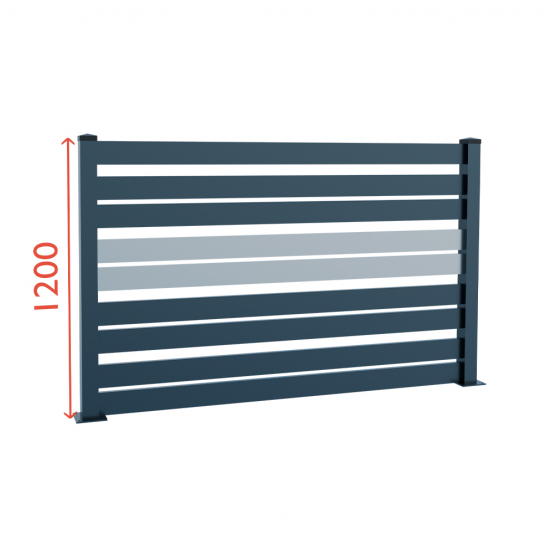 Modulárne Hliníkové oplotenie 1200mm TIA 100-A2S - detail 1 - detail 1