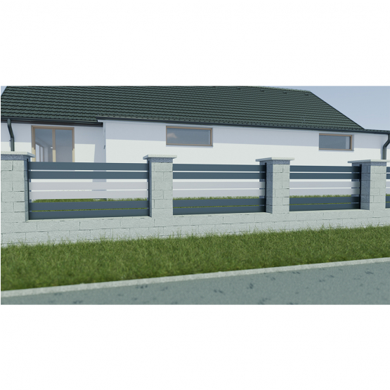 Modulárne Hliníkové oplotenie 1200mm TIA 100-A2S - detail 3 - detail 3