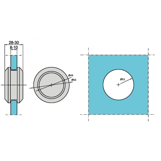 Madlo 04S AISI304, SATIN - detail 1 - detail 1