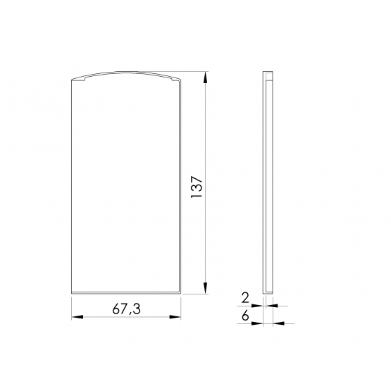 Záslepka pre profil AL/0005-UNO-S-E - detail 1 - detail 1