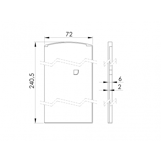 Záslepka pre profil AL/0011-ProXL-N-E - detail 1 - detail 1