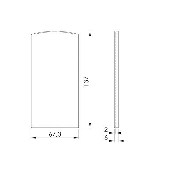 Záslepka pre profil Al/0005-UNO-S-E - detail 1 - detail 1
