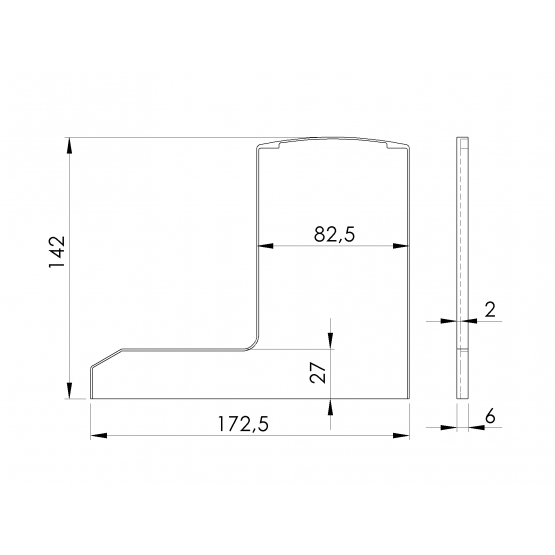Záslepka pre profil AL/0018-S-E - detail 1 - detail 1