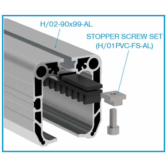 Profil vodiaci spodný AL, 90x99, L6m - detail 1 - detail 1
