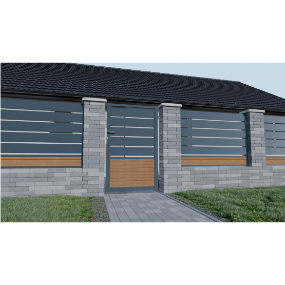 Rám pre jednokrídlovú bránku 1000x1800mm hliníkový - detail 1 - detail 1