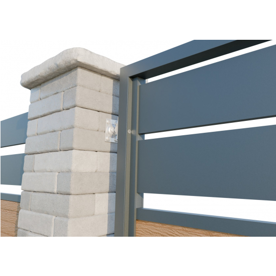 Rám pre jednokrídlovú bránku 1000x1800mm hliníkový - detail 3 - detail 3