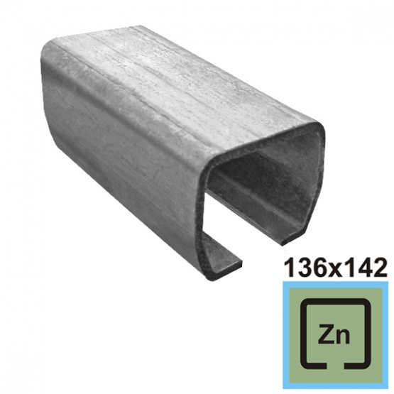 Profil vodiaci spodný Zn, 136x142x6mm, L6m - detail 1 - detail 1