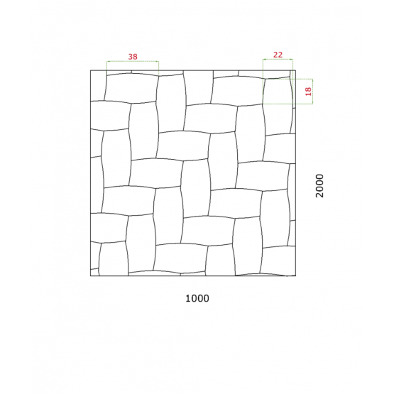 Dizajnový 3D plech, t1,2mm - Zn - detail 1 - detail 1