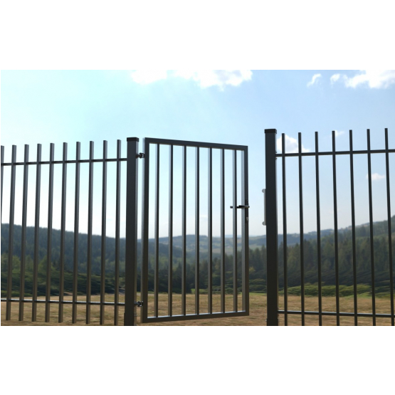 Bránka 1kr. Industry ZnPVC 1000x1500mm, antracit so stĺpikmi - detail 3 - detail 3