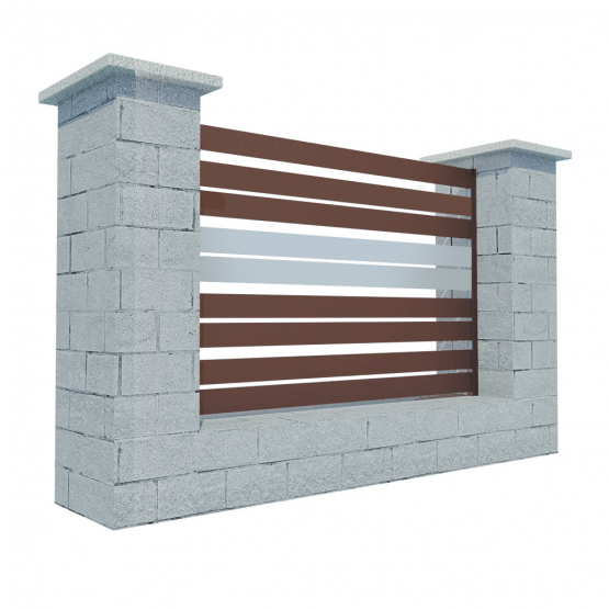 Modulárne Hliníkové oplotenie 1200mm TIA 100-H2S - detail 1 - detail 1