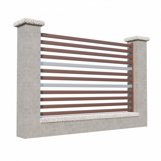 Modulárne Hliníkové oplotenie 1200mm MIA 50-H2S - detail 1 - detail 1