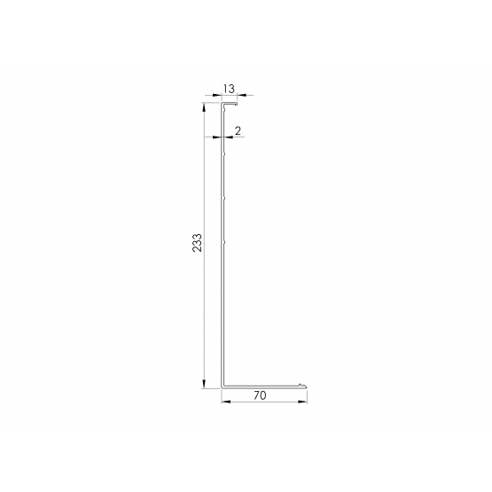 Krycia lišta pre bočný dutý profil AL/0011-ProXL - detail 1 - detail 1