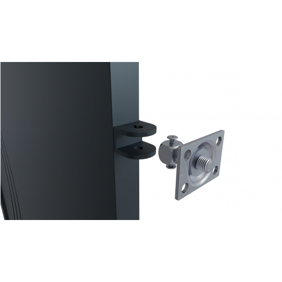 Dizajnová bránka PINA 1kr. 1000x1500mm čierna matná so stĺpikmi - detail 1 - detail 1