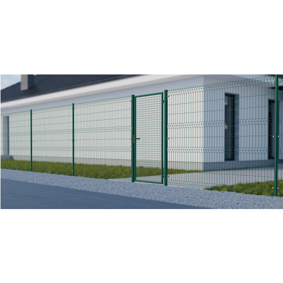 Bránka 1kr. ROUND ZnPVC 1000x2000mm, D75mm, zelena - detail 1 - detail 1