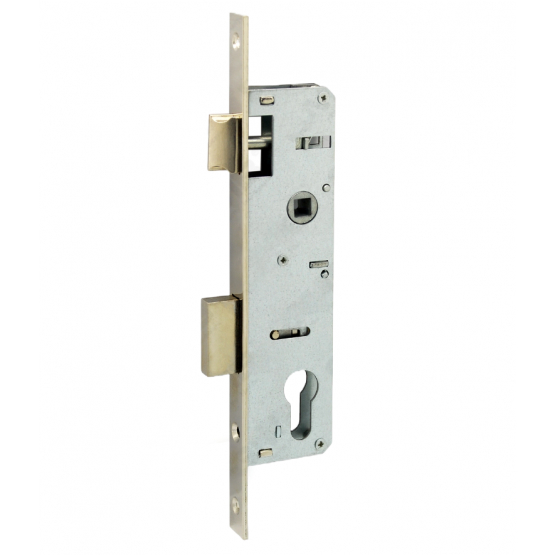 Zámok pre cylin.vložku do JP profilu 50x30mm predná lišta nerez - detail 2 - detail 2