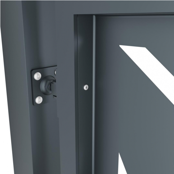 Dizajnová brána HALEN 2kr. 3800x1500mm antracit so stĺpikmi - detail 3 - detail 3