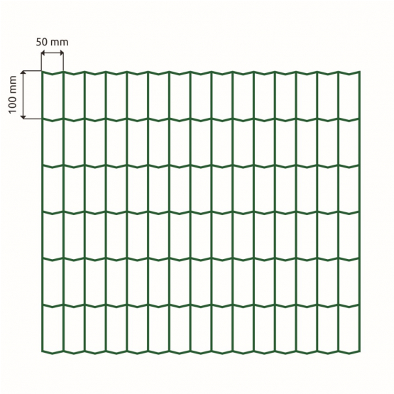 Pletivo zvárané 100x50x2,5-1800mm 25m zelená - detail 1 - detail 1