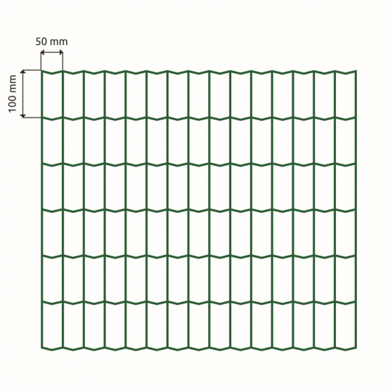 Pletivo zvárané 100x50x2,2-1000mm 15m zelená - detail 1 - detail 1