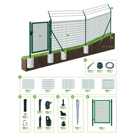 Pletivo zvárané 100x50x2,2-600mm 15m zelená - detail 3 - detail 3