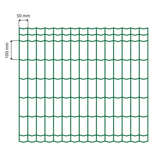 Pletivo zvárané 100x50x2,5-1000mm 25m zelená - detail 1 - detail 1